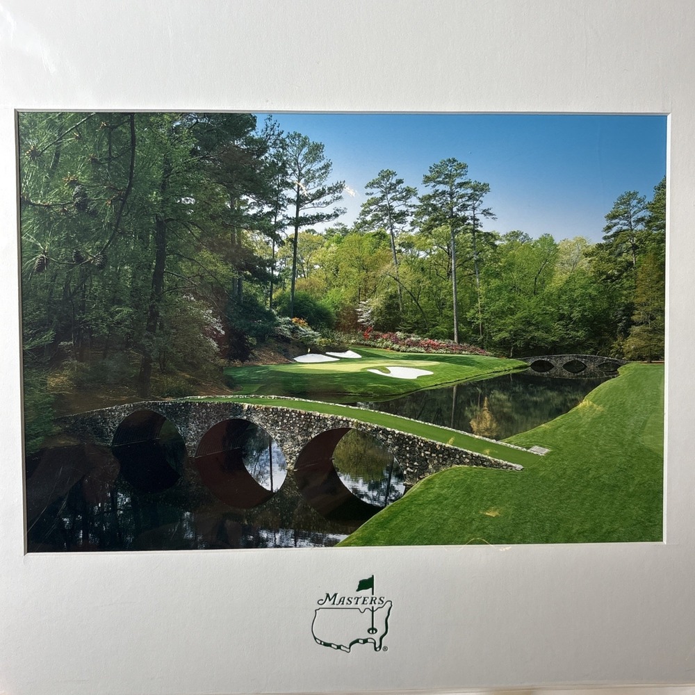 Official Masters Tournament 12th Hole Matted Art Golf Photograph Print 11x14"